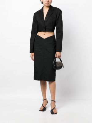Bavlněné sukně s nízkým pasem Nº21 černé