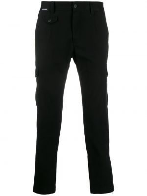 Slim fit priliehavé rovné nohavice Dolce & Gabbana čierna