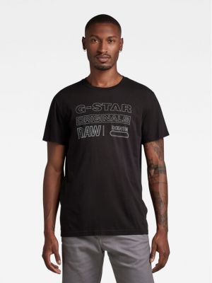 Stern t-shirt aus baumwoll G-star Raw schwarz