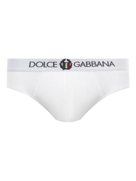 Хлопковые трусы Dolce & Gabbana белые