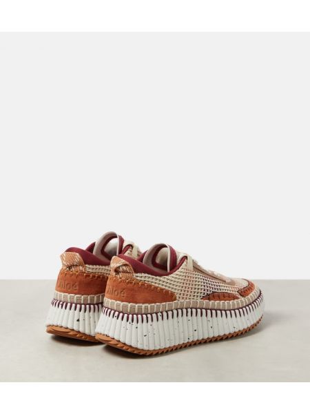 Deri sneaker Chloé kahverengi