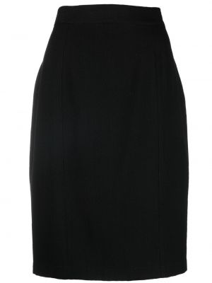 Vlněné sukně s vysokým pasem Thierry Mugler Pre-owned - černá