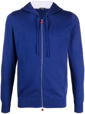 Strick hoodie mit reißverschluss Kiton blau