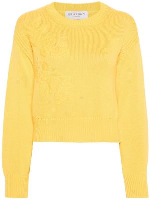 Gėlėtas megztinis Ermanno Firenze geltona