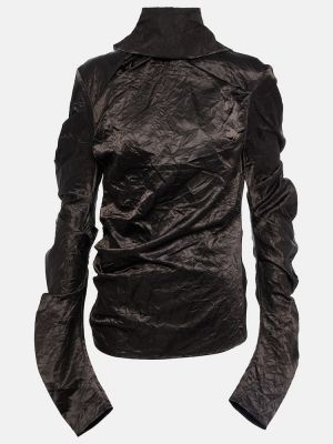 Satīna džemperis ar augstu apkakli Acne Studios melns