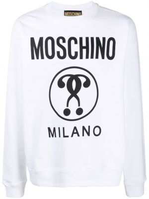 Trykt sweatshirt Moschino hvit