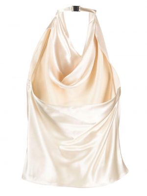 Satynowa bluzka Calvin Klein biała