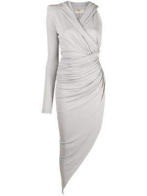 Asimetriškas vakarinė suknelė Alexandre Vauthier sidabrinė