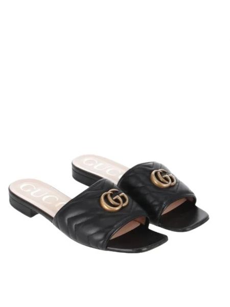 Sandales en cuir Gucci Vintage noir