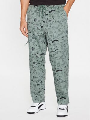 Pantaloni cu croială lejeră Puma verde