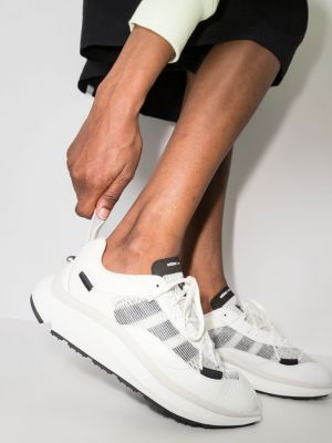 Sneakersy sznurowane koronkowe Y-3 białe