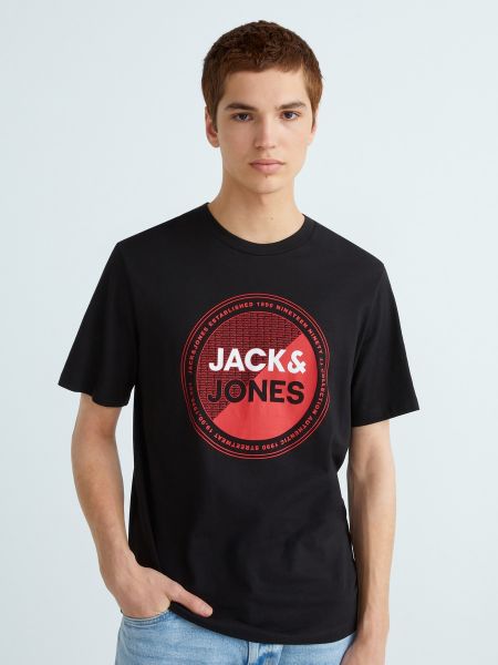 Camiseta manga corta de cuello redondo Jack & Jones amarillo