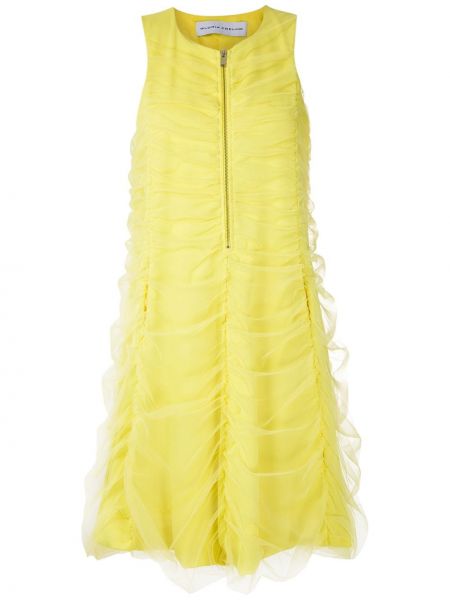Платье с драпировкой из фатина Gloria Coelho, желтое