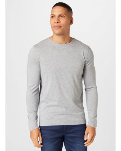 Меланж тениска с дълъг ръкав Olymp сиво