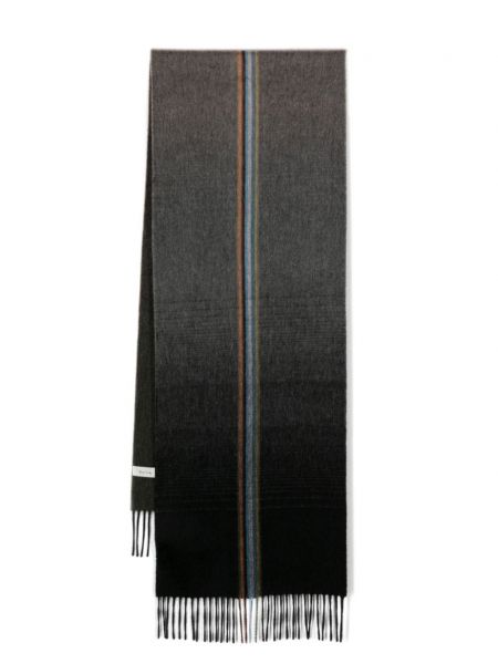 Pruhovaný kašmírový vlněný šál Paul Smith šedý