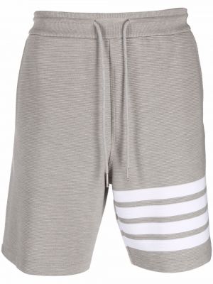 Pantaloncini sportivi a righe Thom Browne grigio