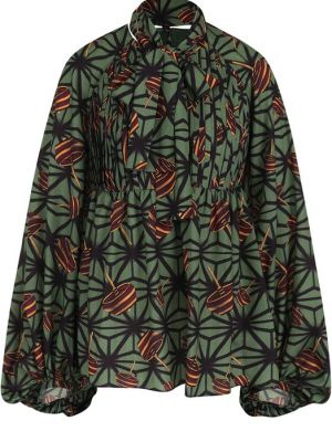 Блузка с принтом Stella Jean зеленая