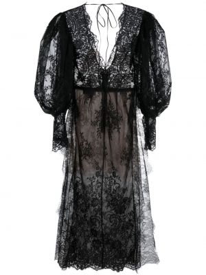 Nėriniuotas vakarinė suknelė Ana Radu juoda