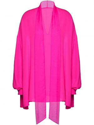 Копринена блуза Valentino Garavani розово
