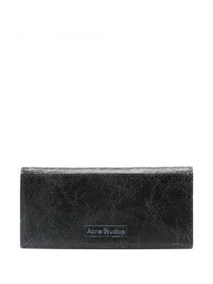 Kožená peňaženka Acne Studios čierna