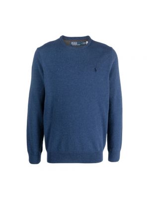 Sweter wełniany Ralph Lauren niebieski