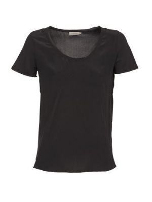 T-shirt di seta Calvin Klein Jeans nero