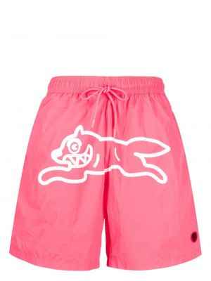 Pantaloni scurți cu imagine Icecream roz