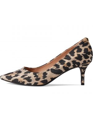 Жаккардовые леопардовые туфли на каблуке Cole Haan коричневые