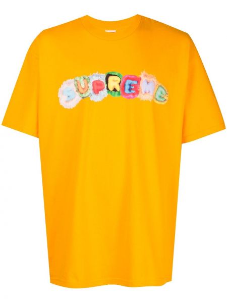 Camiseta con estampado Supreme amarillo