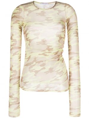 Jersey top mit print mit camouflage-print Patrizia Pepe beige