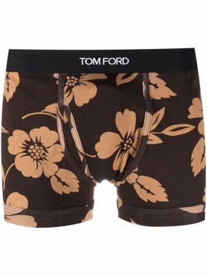 Trykt floral boksershorts Tom Ford brun