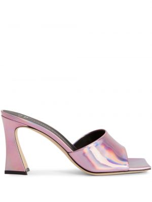 Kožené sandály Giuseppe Zanotti růžové
