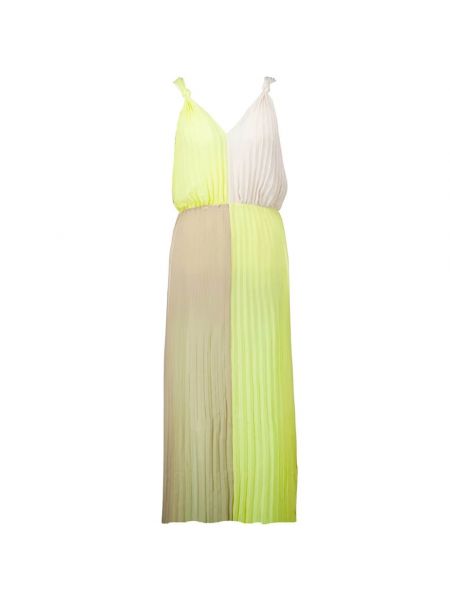 Kleid mit plisseefalten Dante 6 gelb