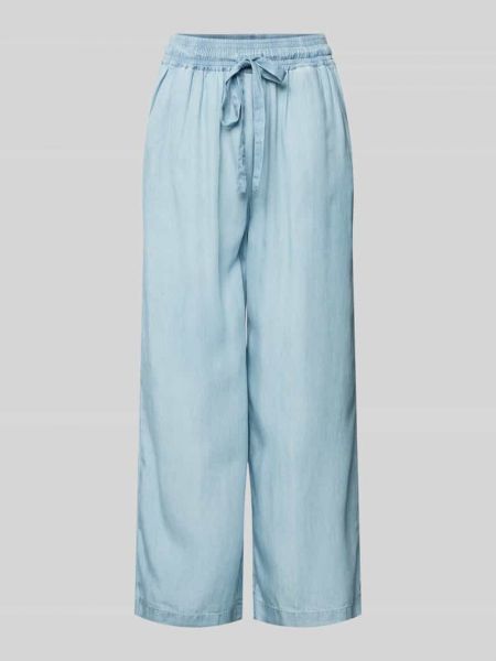 Spodnie z lyocellu Soyaconcept niebieskie