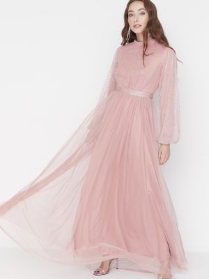 Βραδινό φόρεμα Trendyol ροζ
