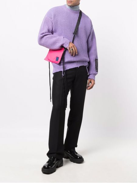Jersey de tela jersey de cuello redondo Msgm violeta