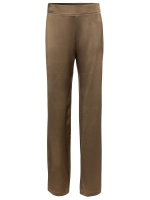 Шелковые брюки Safiyaa, коричневые