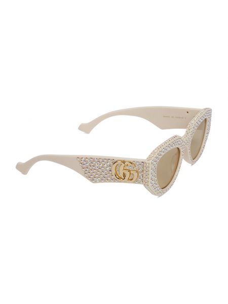 Okulary przeciwsłoneczne Gucci beżowe