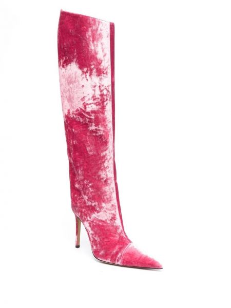 Auliniai batai ant kulniuko velvetinės Alexandre Vauthier rožinė