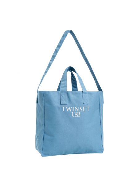 Shopper handtasche mit taschen Twinset blau