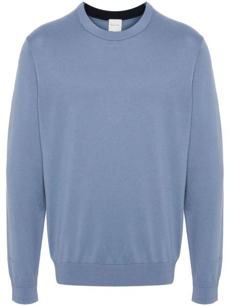 Bombažni pulover Paul Smith modra