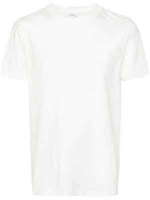 Koszulka bawełniana z nadrukiem Courreges biała