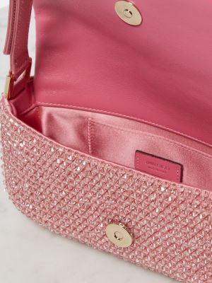 Satenska torba za preko ramena Jimmy Choo ružičasta
