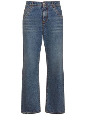 Jeans en coton large Etro bleu
