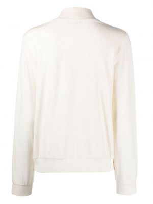 Cord sweatshirt mit stickerei Emporio Armani weiß