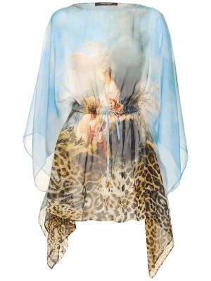 Копринена мини рокля Roberto Cavalli