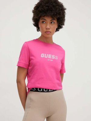 Тениска Guess розово