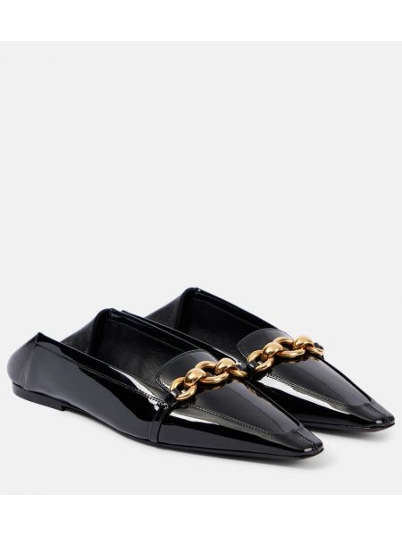 Lakk skinn mules Saint Laurent svart