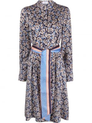 Kleid mit print Ferragamo blau