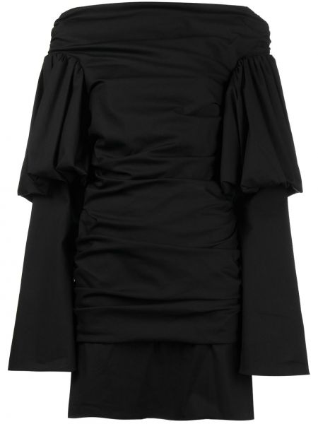 Bavlněné mini šaty Ellery - černá